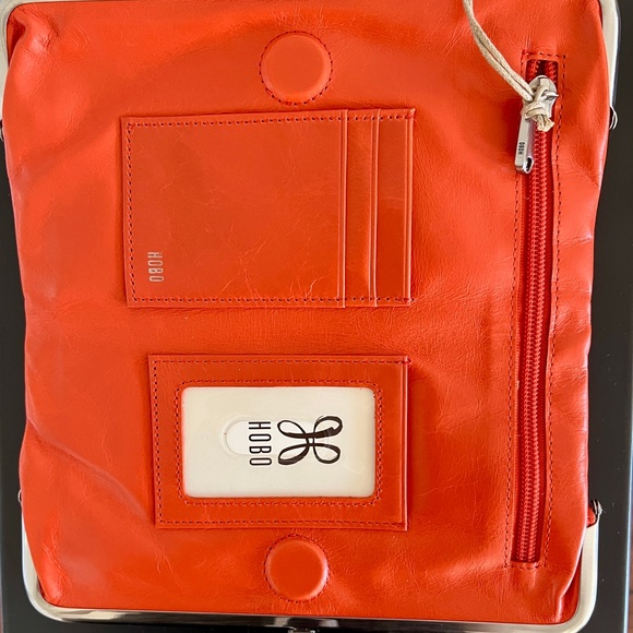 Orange Leather Clutch - Picture 3 of 9